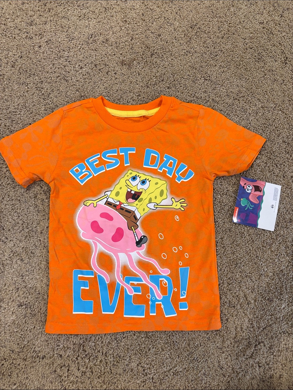 Kids SpongeBob Orange 'Best Day Ever!' Graphic Tee, size 4